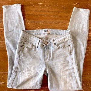 PAIGE Verdugo Ankle Destroyed Knees Skinny Jeans Size 26